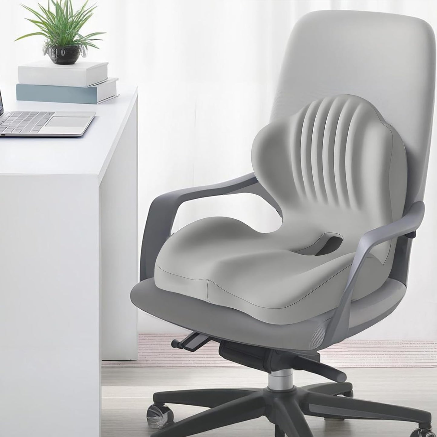 Lotarrotta Ergonomic Seat Cushion with Lumbar Support, Multi - Purpose Orthopedic Seat Pillow for Office Chair, Car, Dining Chair, Truck, Relief for Back, Hip, Leg Pain