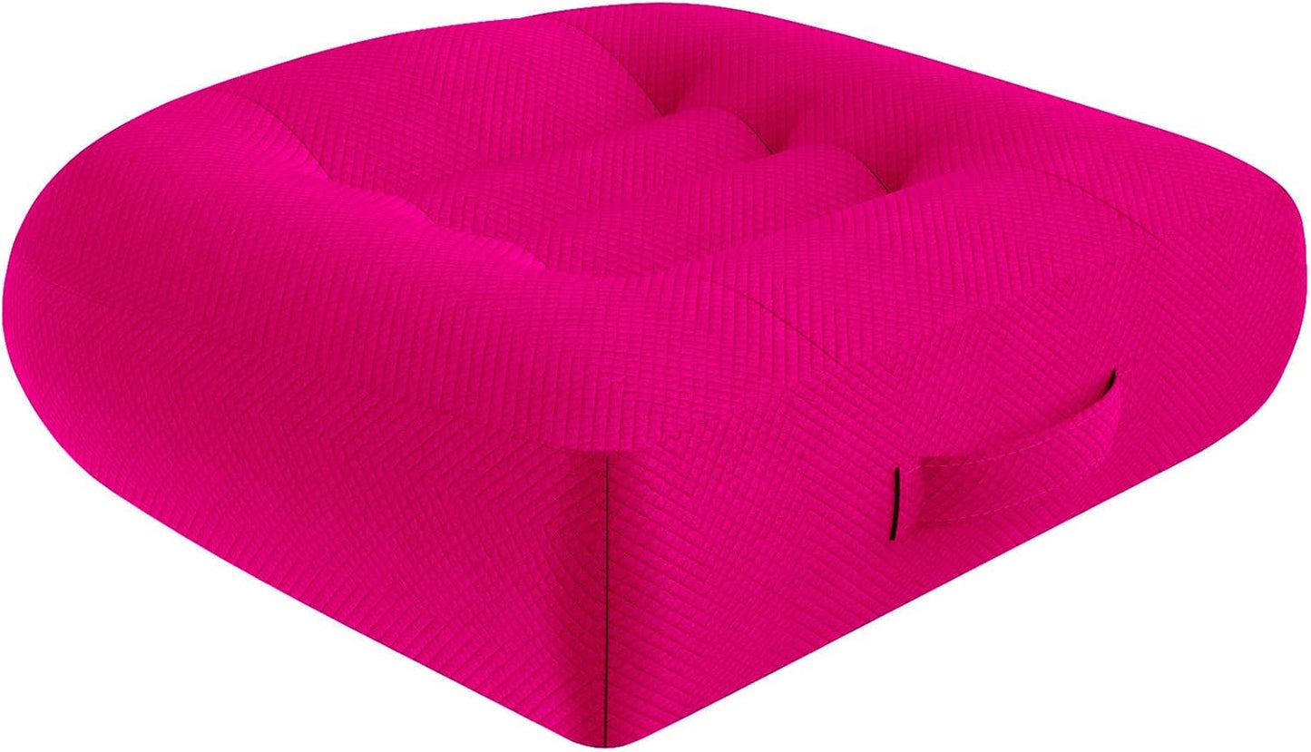 WSGJHB Large Seat Cushion, Extra Thick Booster Seat Cushions for Office Chairs Long Sitting Office Workers, Car Drivers, Relieves Back Pain, Breathable, Anti-Slip, 20x20x6 inchs, Black