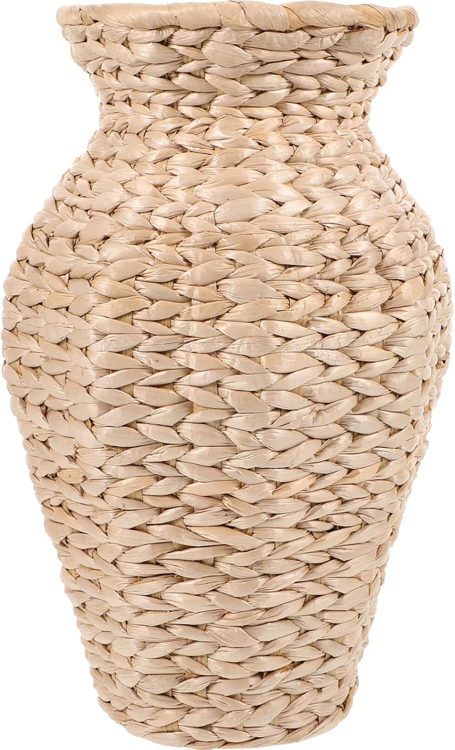 Alipis Rattan Vase Country Style Woven Plant Basket Rustic Vase Hand Woven Dried Vase for Home Decoration