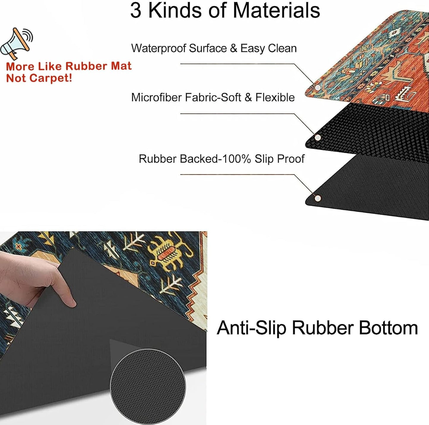 OJIA Non-Slip Carpet Stair Treads for Wooden Steps Set of 15, 30''X8'' Indoor Runner Resistant Rugs Rubber Safety Mats for Dogs, Kids & Elders, Stairway Grip