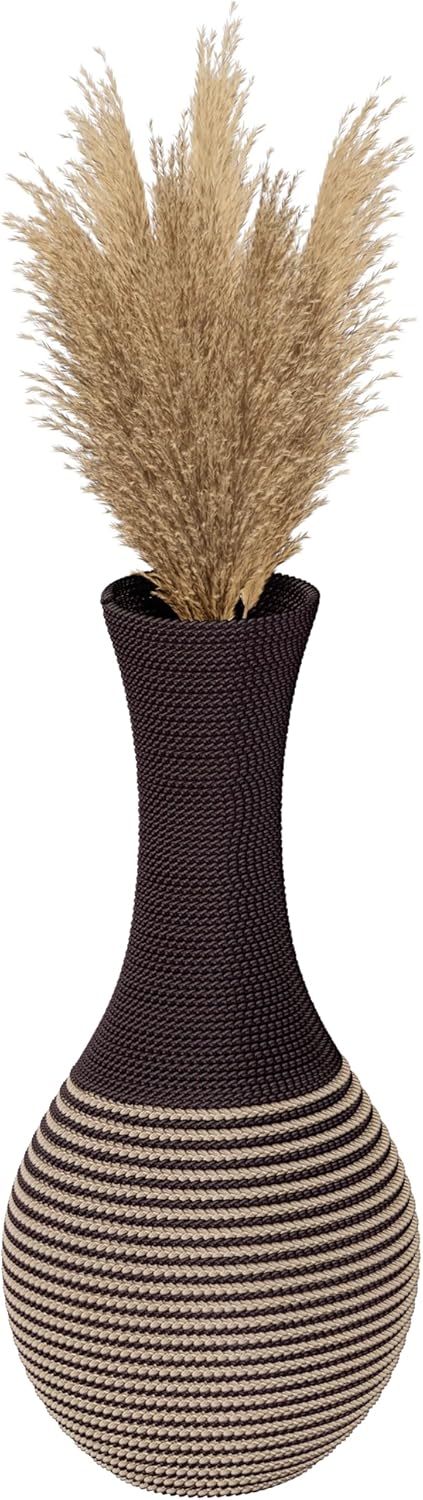 Rattan Woven Flower Vase,High Rattan Floor Vase Flower,Country Rustic Flower Vase Containers Farmhouse Home Decor Table Centerpieces Aesthetic