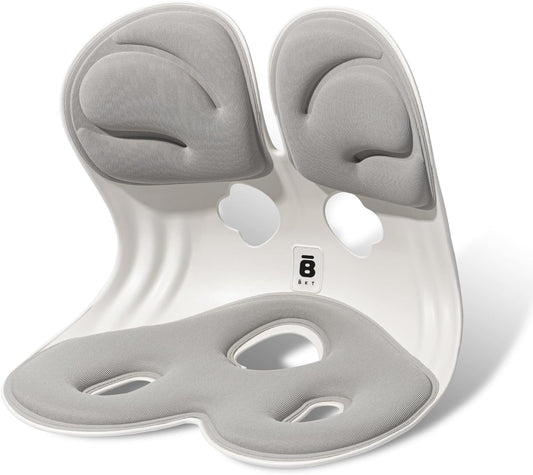 BKT Seat Cushion Chair Ergonomic Office Chair Cushions Lumbar Support for Seat Pillow Ideal for Students Office Workers Nursing Mothers Long Sitting Outdoor Fishing Floor (Grey)