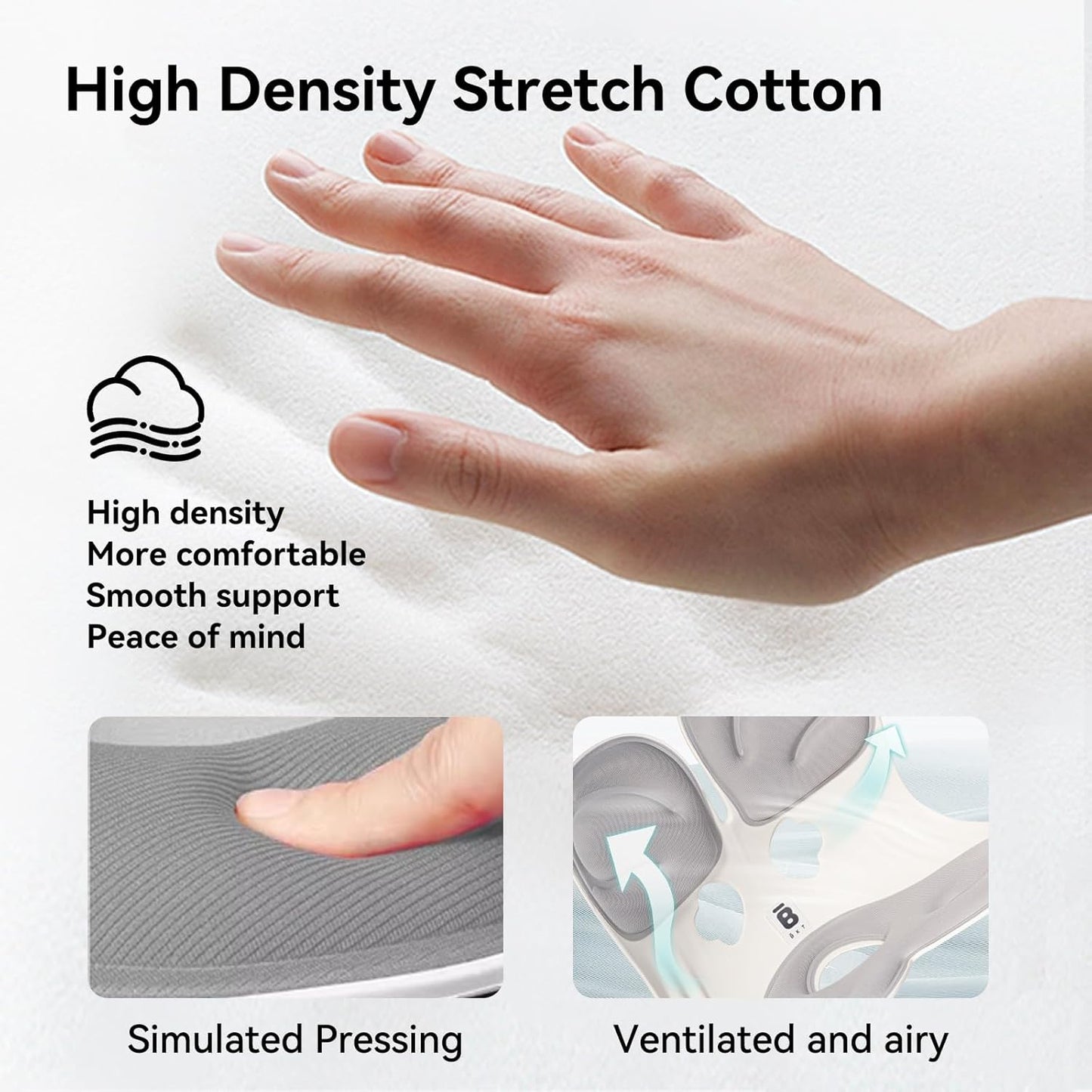 BKT Seat Cushion Chair Ergonomic Office Chair Cushions Lumbar Support for Seat Pillow Ideal for Students Office Workers Nursing Mothers Long Sitting Outdoor Fishing Floor (Grey)