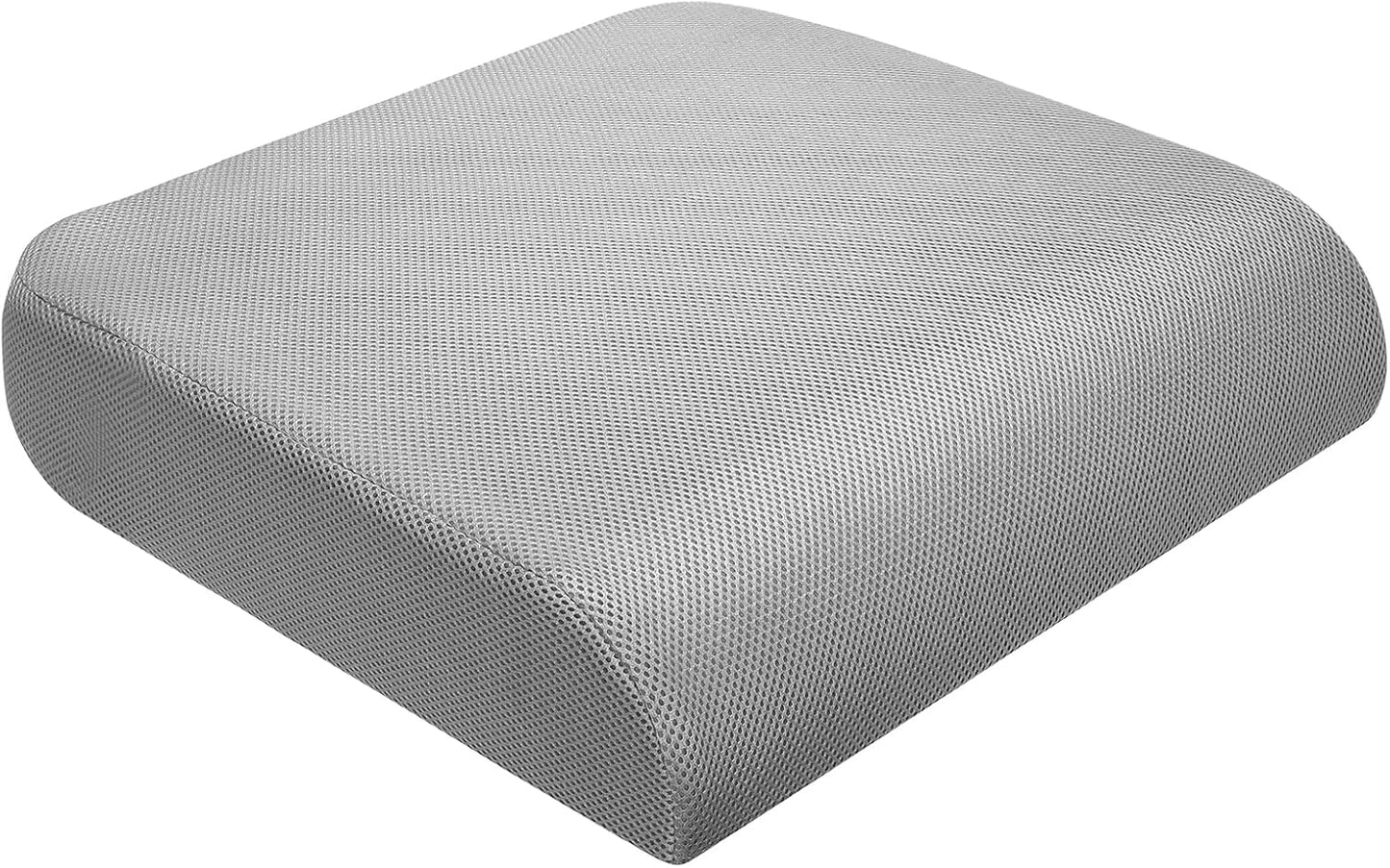 YOUFI Extra Thick Large Seat Cushion -19 X 17.5 X 4 Inch Gel Memory Foam Cushion with Carry Handle Non Slip Bottom - Pain Relief Coccyx Cushion for Wheelchair Office Chair (Black (1PACK))