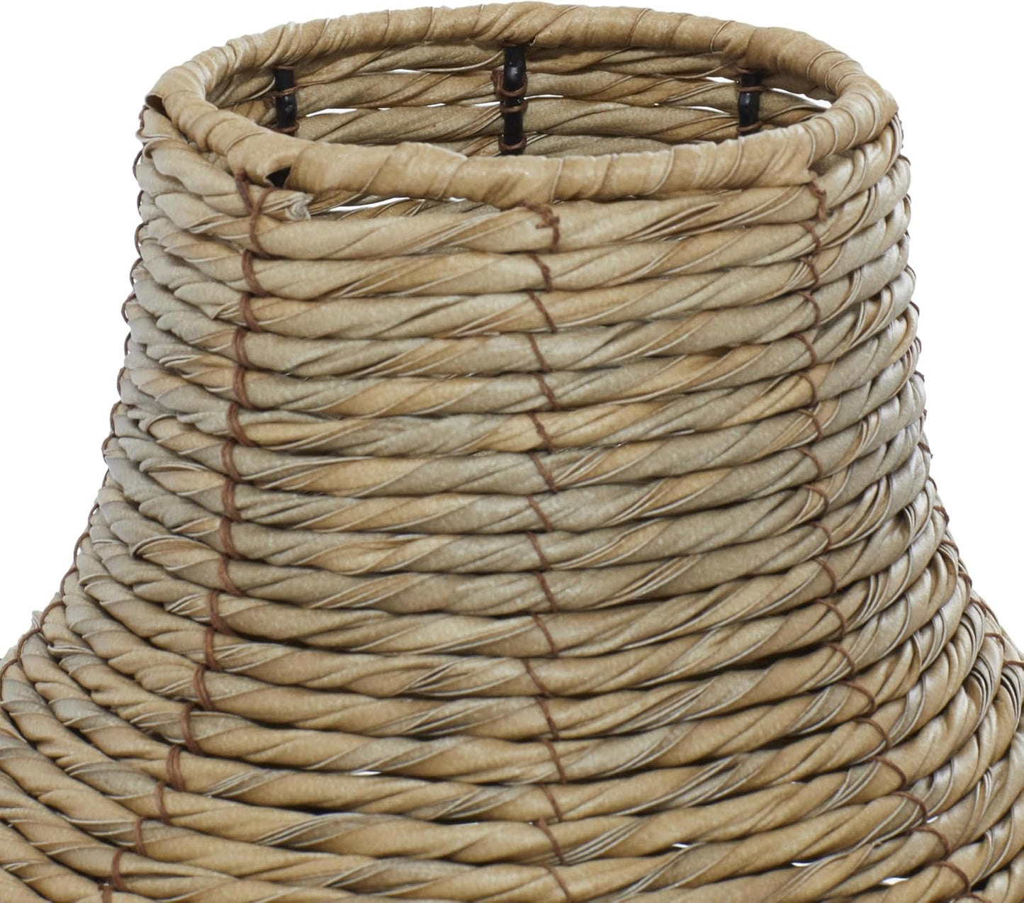 Deco 79 Faux Seagrass Handmade Decorative Vase Tall Woven Floor Centerpiece Vase, Vase for Home Decoration 10" x 10" x 18", Brown