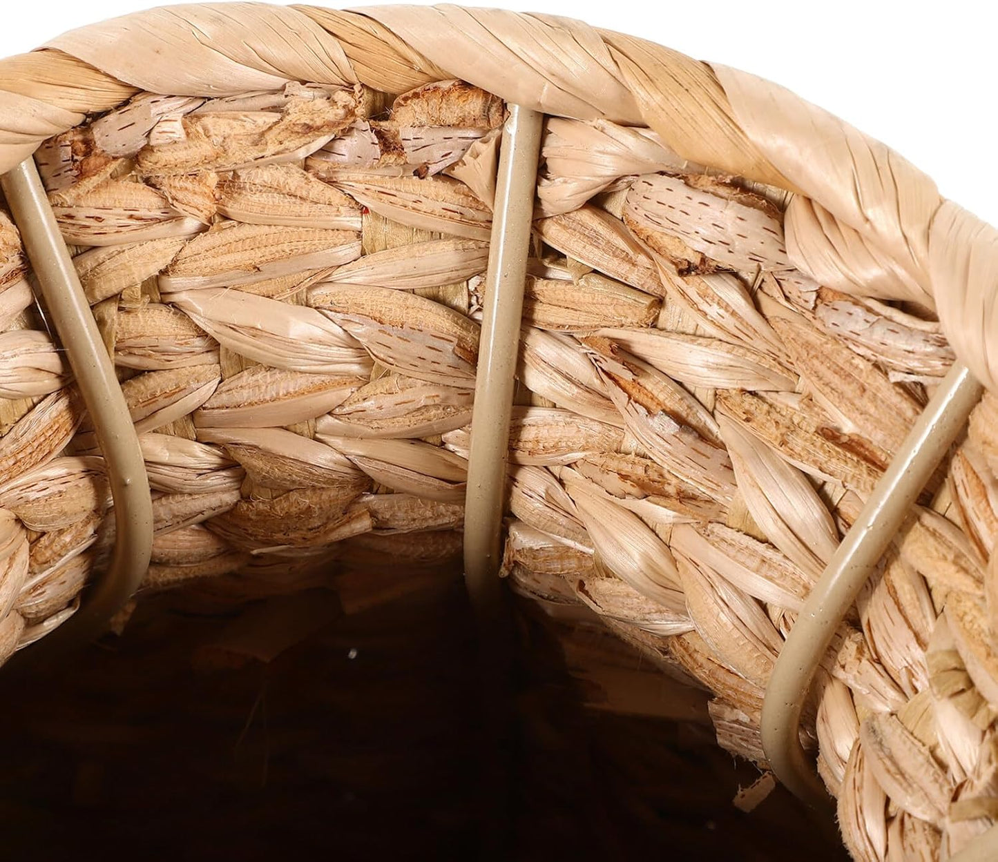 Alipis Rattan Vase Country Style Woven Plant Basket Rustic Vase Hand Woven Dried Vase for Home Decoration