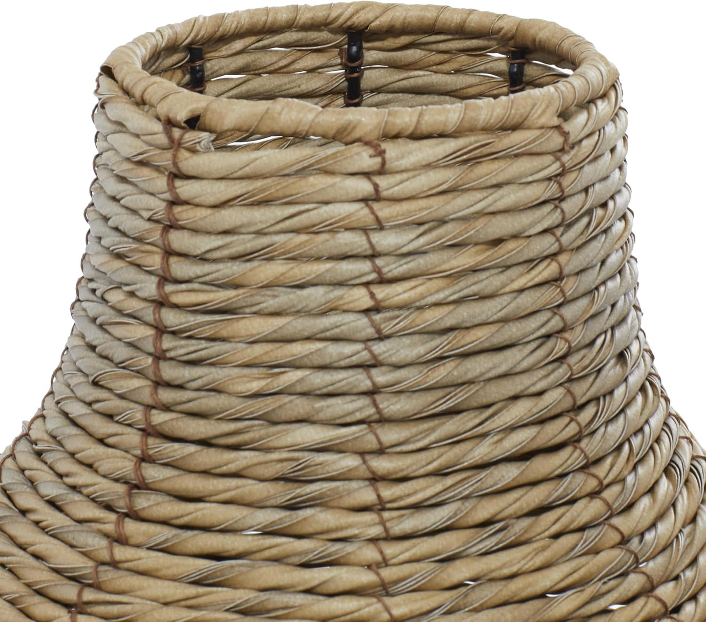 Deco 79 Faux Seagrass Handmade Decorative Vase Tall Woven Floor Centerpiece Vase, Vase for Home Decoration 10" x 10" x 18", Brown