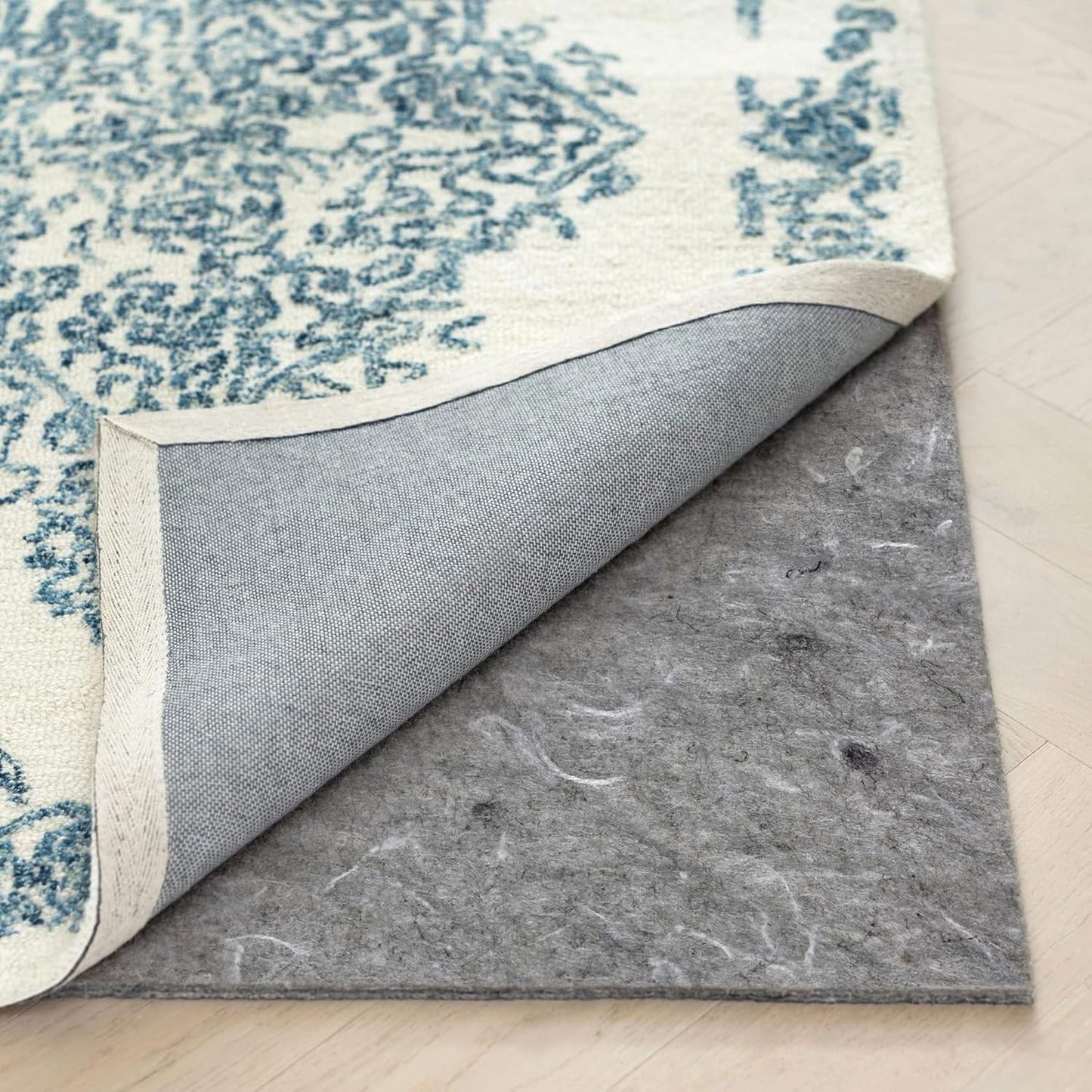 RUGPADUSA - Dual Surface - 8'x10' - 1/4" Thick - Felt + Rubber - Non-Slip Backing Rug Pad - Safe for All Floors