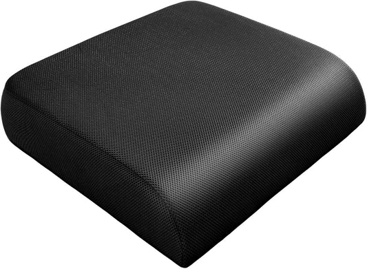 YOUFI Extra Thick Large Seat Cushion -19 X 17.5 X 4 Inch Gel Memory Foam Cushion with Carry Handle Non Slip Bottom - Pain Relief Coccyx Cushion for Wheelchair Office Chair (Black (1PACK))