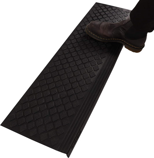 Rubber Stair Treads Non-Slip Outdoor 35”x10” (5-Pack) – Anti-Slip Step Mat with Nosing