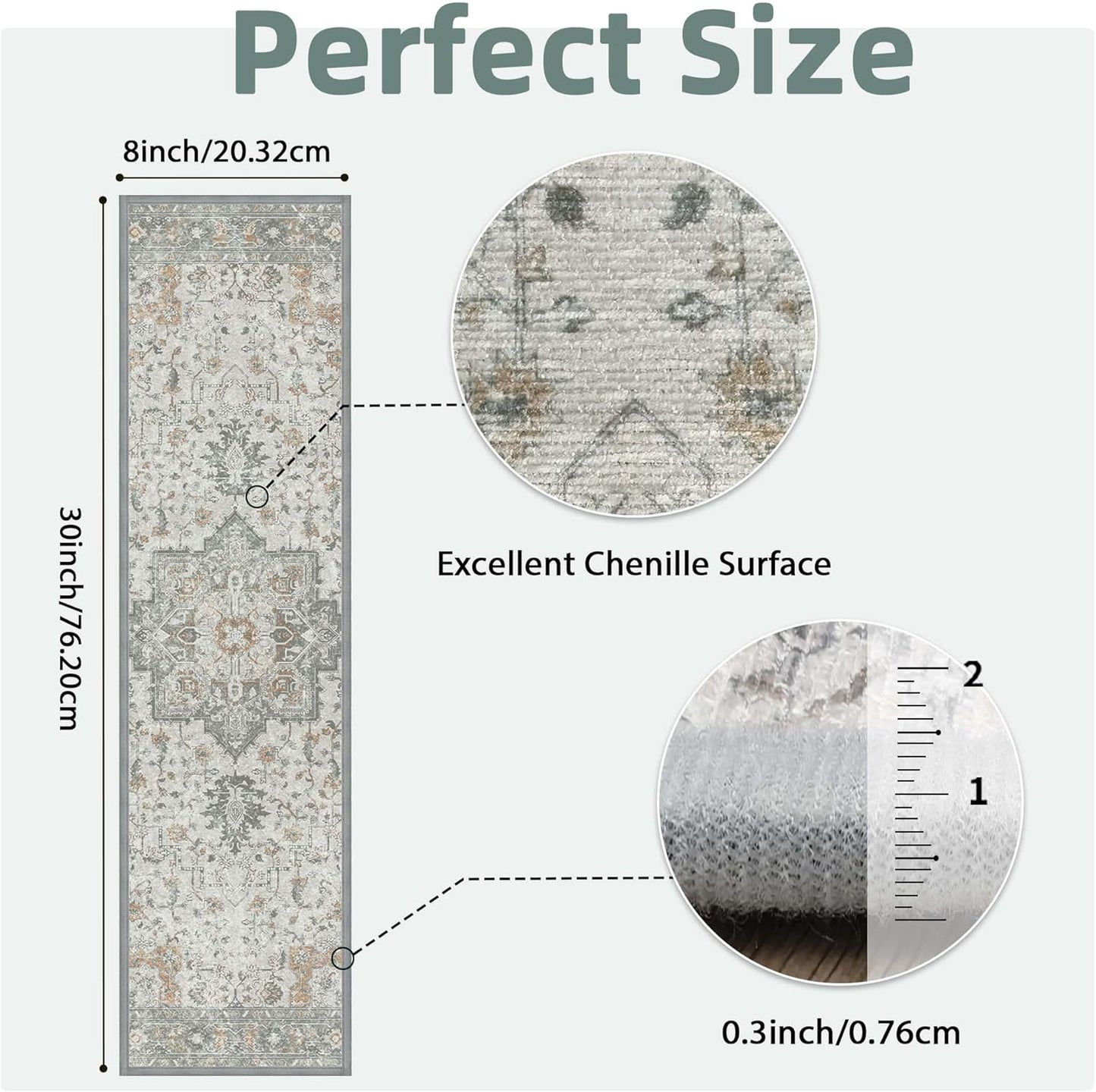 Non Slip Stair Treads for Wooden Steps 15PCS - 8"x30" Indoor Safety Carpet, Edging Mats with TPE Adhesive Backing, Pet and Elderly Friendly Stair Rugs (Taupe)