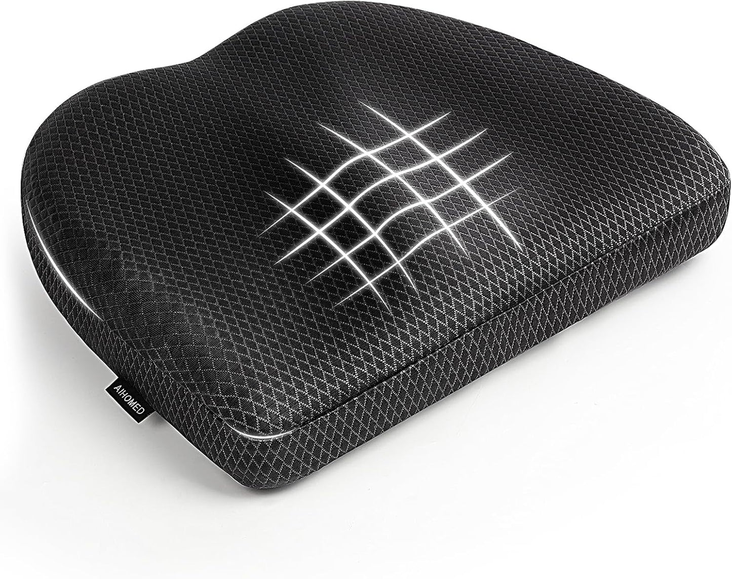 Office Chair Cushion - More Breathable Pressure Relief Seat Cushion with Hours Sitting on Gaming/Car/Wheelchair, Soft Extra-Dense Air Fiber for Orthopedic Coccyx, Sciatica & Hip Support