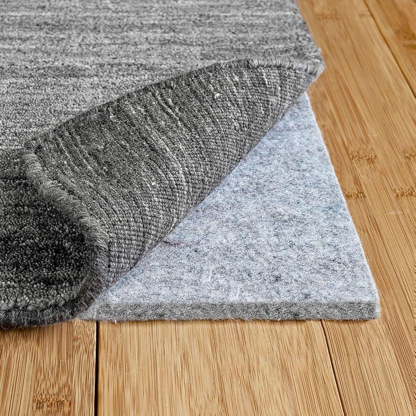 RUGPADUSA - Basics - 8'x10' - 1/4" Thick - 100% Felt - Protective Cushioning Rug Pad - Safe for All Floors and Finishes Including Hardwoods