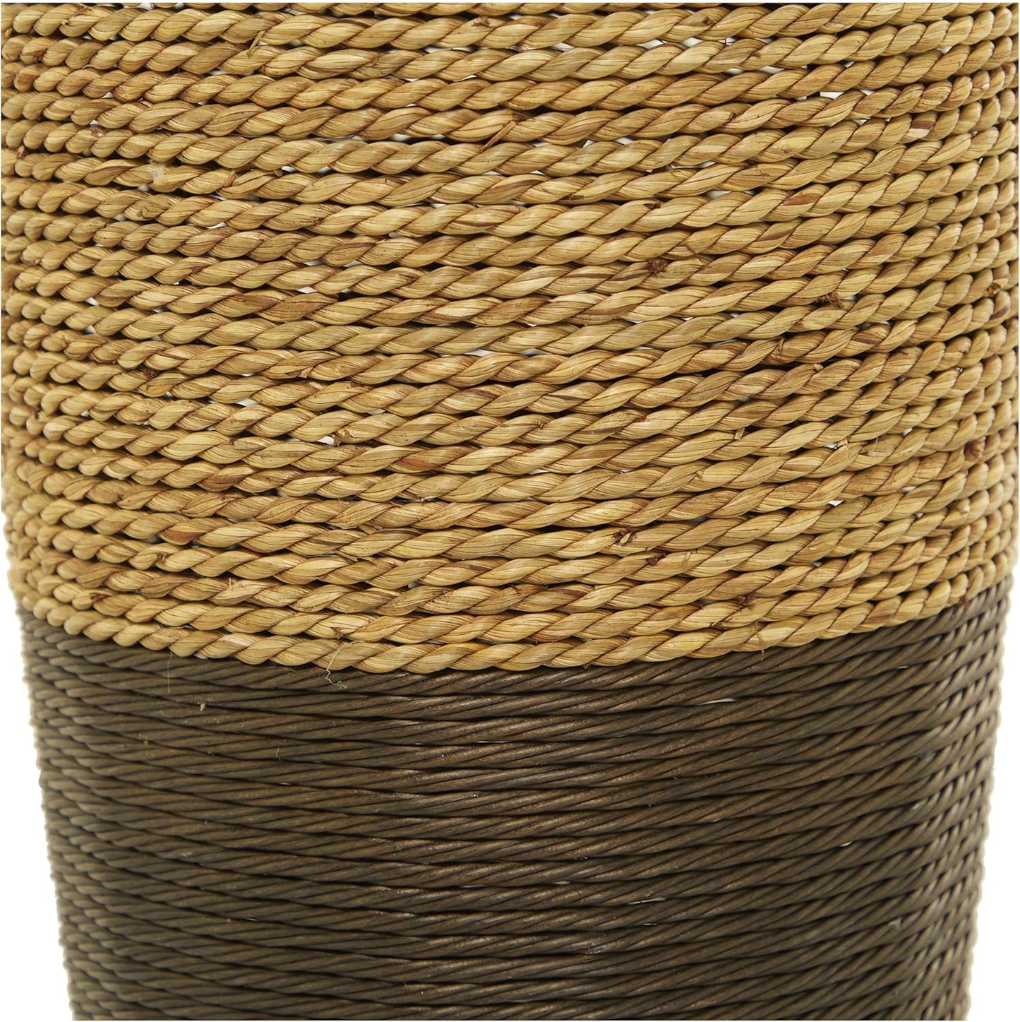 Deco 79 Seagrass Handmade Decorative Vase Tall Woven Floor Centerpiece Vase, Vase for Home Decoration 11" x 11" x 33", Brown